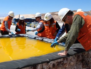 Scope 3 emission hot spots tend to be concentrated in the downstream supply chain, close to the production of raw materials, a new Accenture study shows. Here, British Geological  Survey workers analyse lithium brine in South America. Lithium is an important element in the manufacture of batteries. (IMAGES COURTESY OF BRITISH GEOLOGICAL SURVEY).